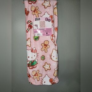Hello kitty christmas pink gingerbread throw 60 x 70 nwt